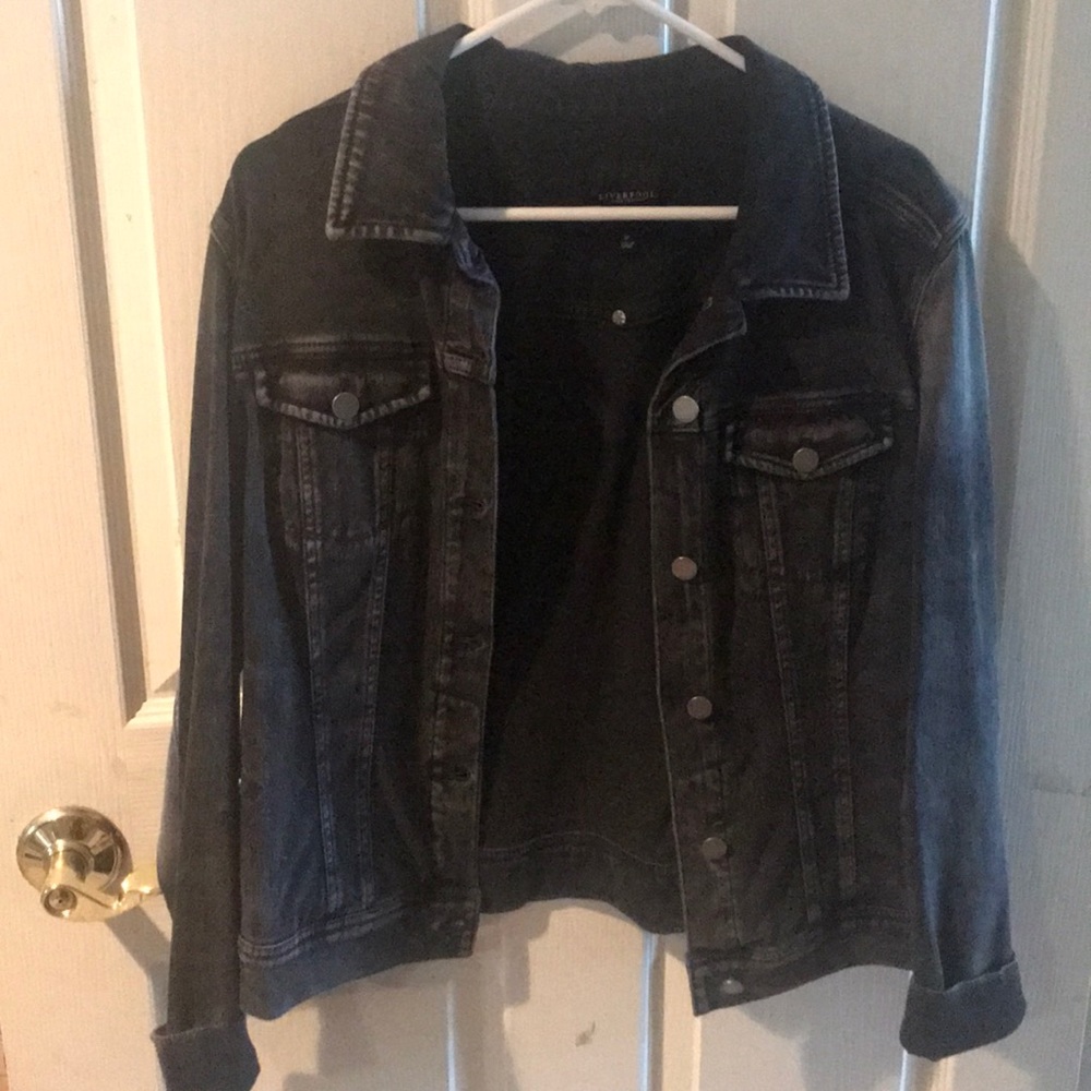 Black stretchy jean jacket